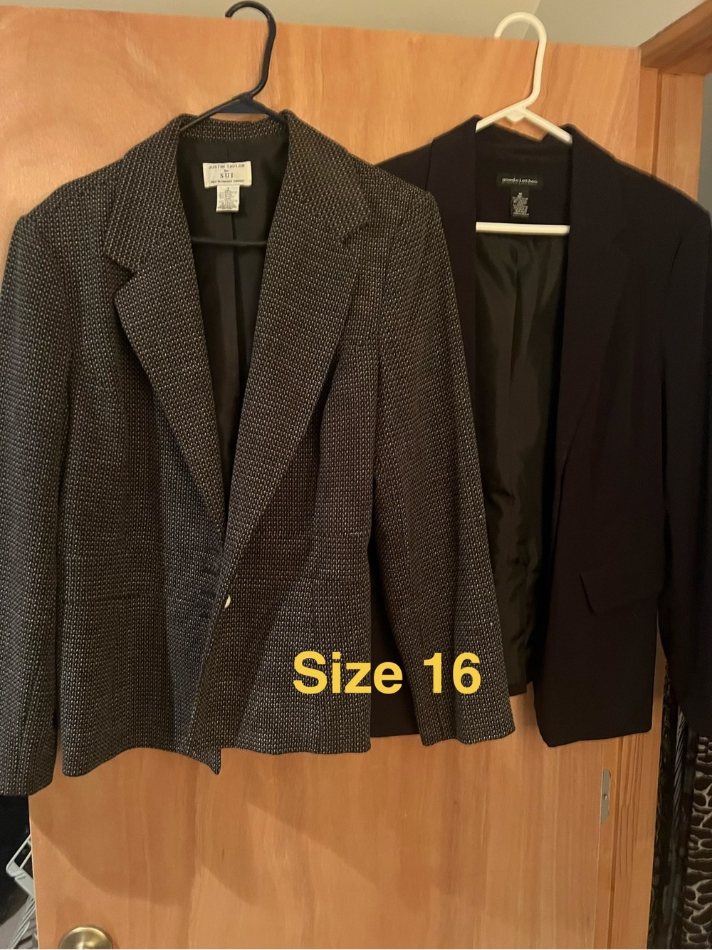 Black/White and  Black Textured Women's Blazers - Classic Notch Lapel